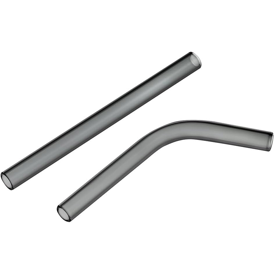 Long Glass mundstykke glasmundstykke til POTV LOBO and ONE - 1 Angled and 1 Straight Half-Black Vaporizer Accessory Set (120mm)