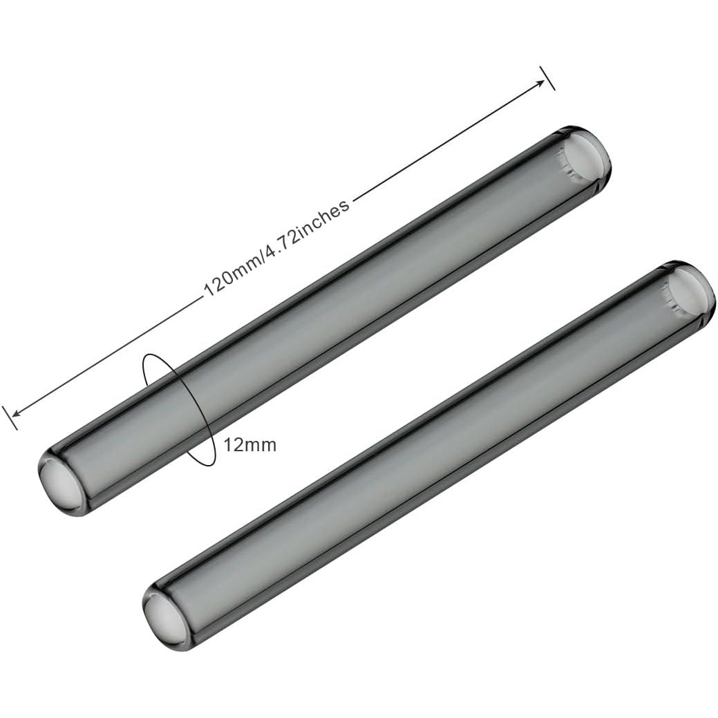 Long Glass mundstykke glasmundstykke til POTV LOBO and ONE - 2 Pack Straight Half-Black Vaporizer Accessory Set (120mm)